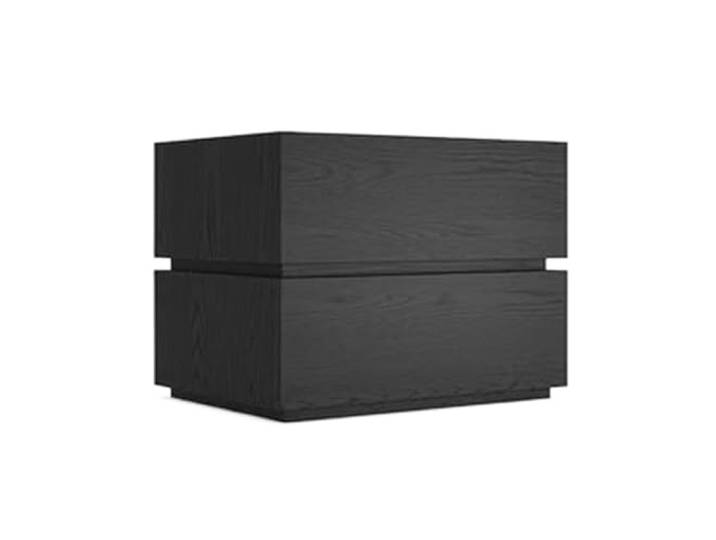 xiuling4568 Schublade Nachttisch Schlafzimmer Lagerung Möbel Minimalistischen Kleinen Holz(Black,Large)