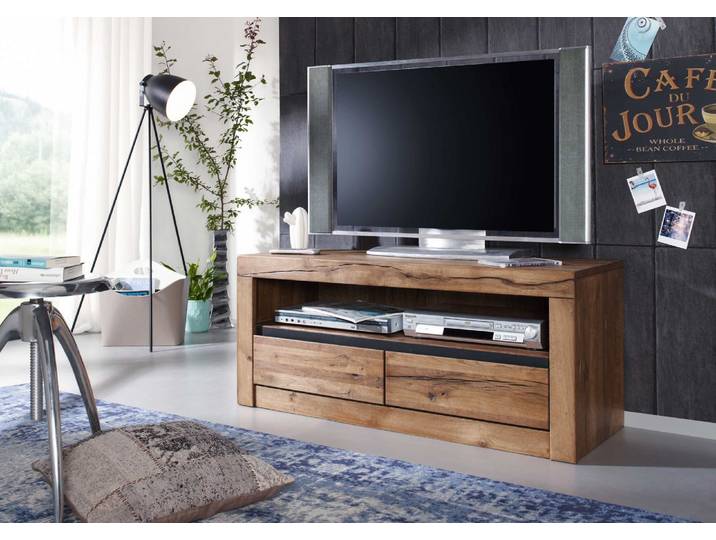 TV-Board Wild-/Zerreiche 115x42x49 Tabacco brown geölt MONTREUX #303
