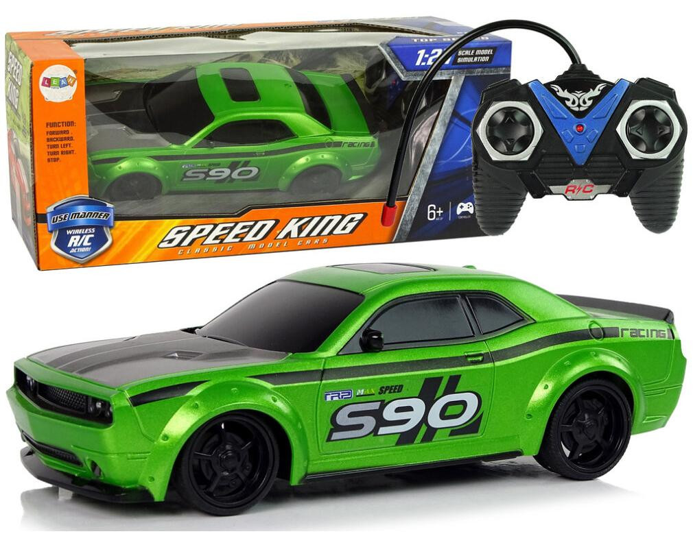 Lean Toys Op afstand bestuurbare sportwagen 1:24 Racing Green