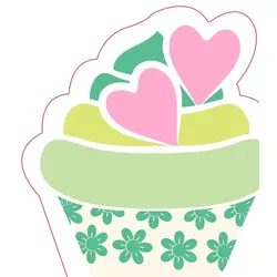 Duni 144x PAPER + DESIGN Silhouettes Airlaid Serviette 33 cm Heart Cake