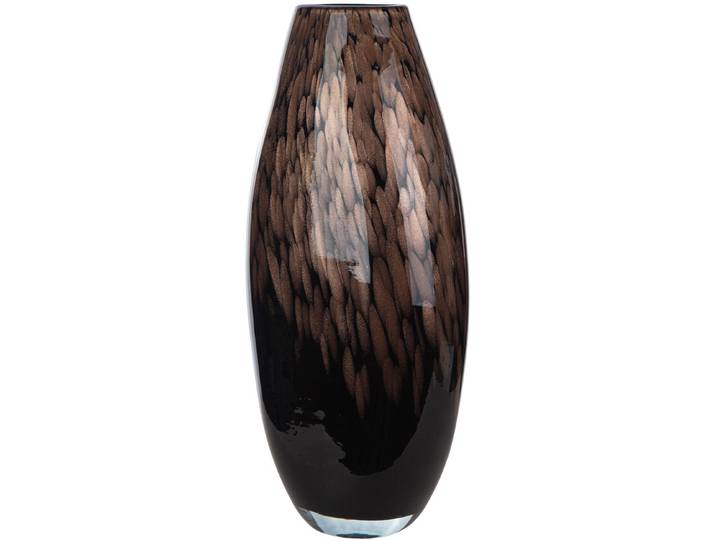 Tischvase GILDE Glass Art, Vase, Lemark , Glas, schwarz , braun (schwarz), B:17,5cm H:42,5cm T:11cm, Glas, Vasen, Tischvase, Vase, Lemark, Dekovase, Design, Elegant, Modern, Trend, Hingucker