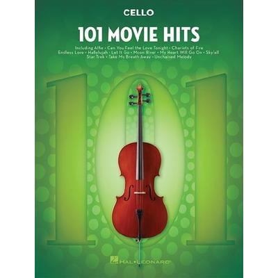 101 Movie Hits for Cello Sheet Music Songbook Instrumental Folio for All Levels Includes My Heart Will Go On, Mission Impossible, Eye of the Tiger,