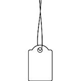 Herma 6932 Hängeetiketten mit weißem Faden 1.5x2.4 cm (1000 Stück)
