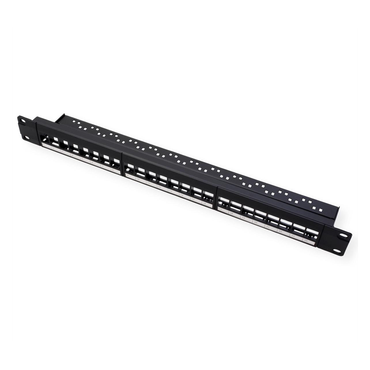Value 19-Keystone-Modulträger 1HE 24 Ports ungeschirmt 3-teilig (26.99.0368) (26.99.0368)