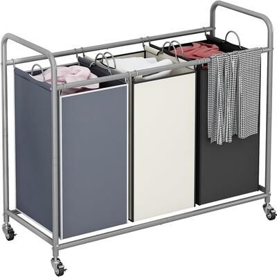 No "3Bag Laundry Basket Hamper Laundry - 33.46""L x 15.75""W x 32.68""H"