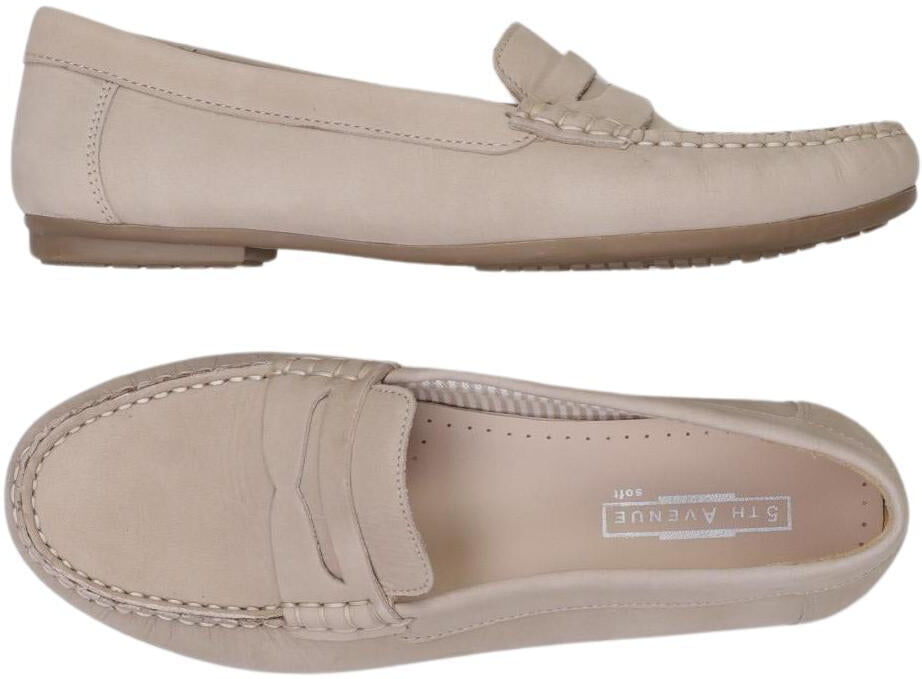 5th Avenue Damen Halbschuh, Beige, Gr. EU 36, Leder - Second Hand