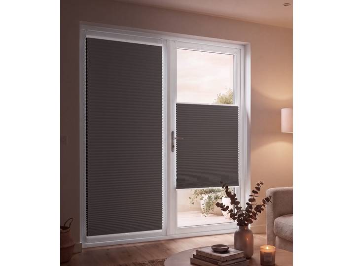 Wabenplissee ohne Bohren für Balkontür 80x210cm