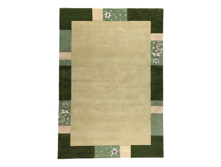 Tapis en laine Ganges Vert/Vert 190 x 290cm Tissu mélangé