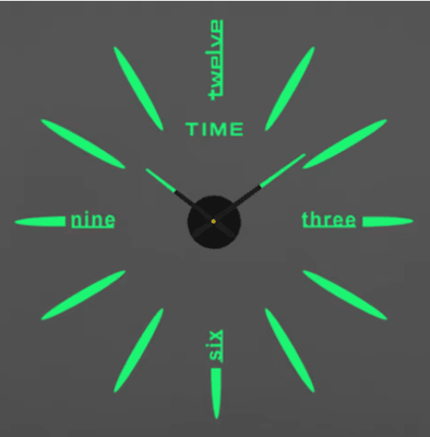 Inspire Picks Modern 3D DIY Wall Clock Large Acrylic Mirror Sticker Quartz Decors 022 Luminous