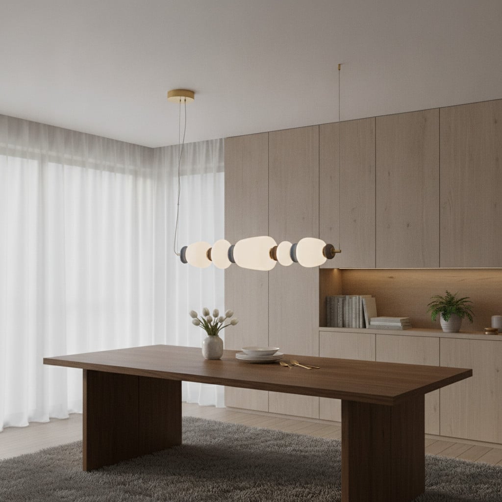 Lyora Hanglamp Palo Horizontaal in metaal en glas
