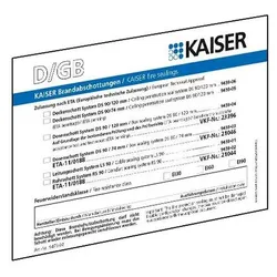 Kaiser Kennzeichnungsschild 9473-91 für Schott (DE/GB/FR/IT)