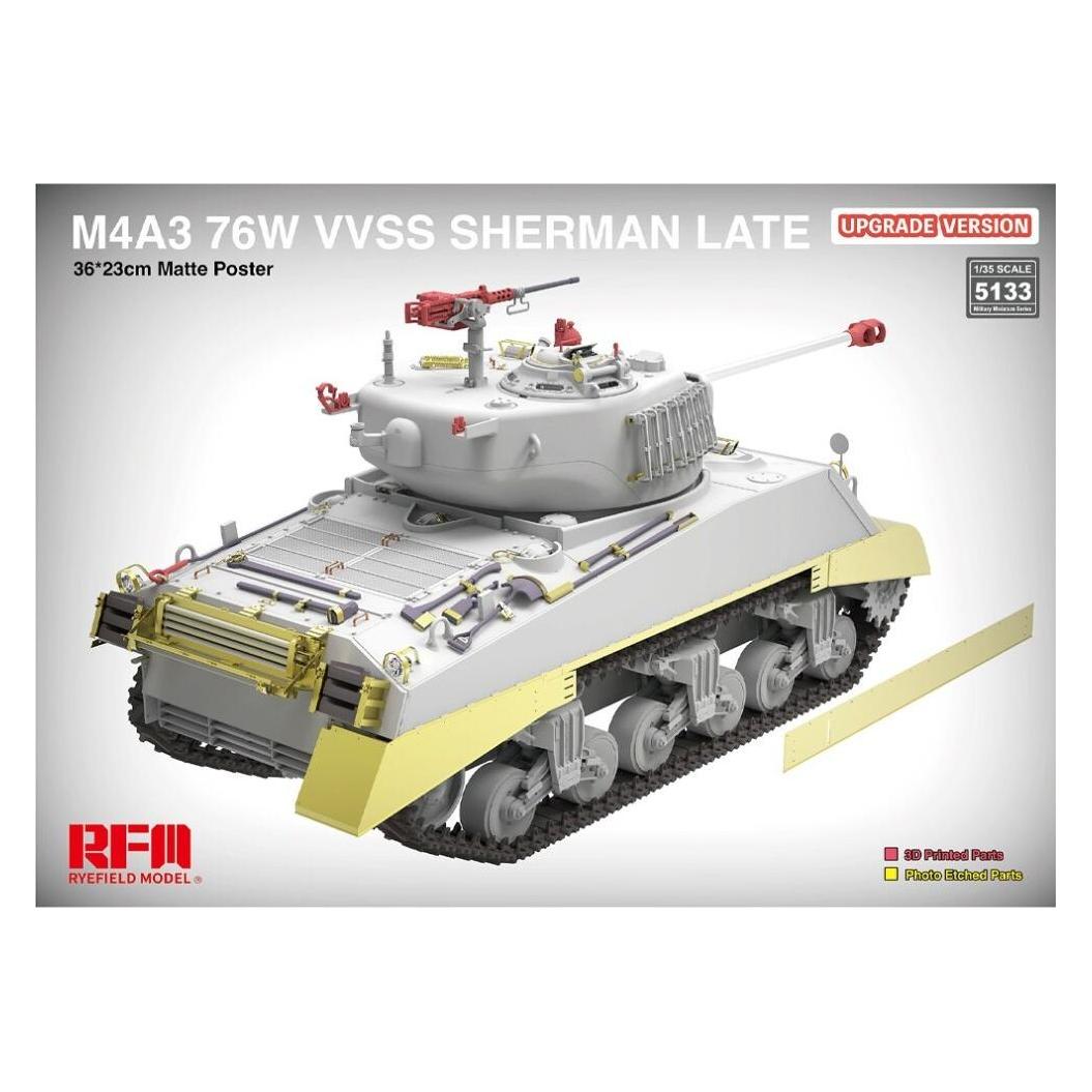 Rye Field Model M4A3 76W VVSS Sherman Versione Aggiornata (RFM5133)