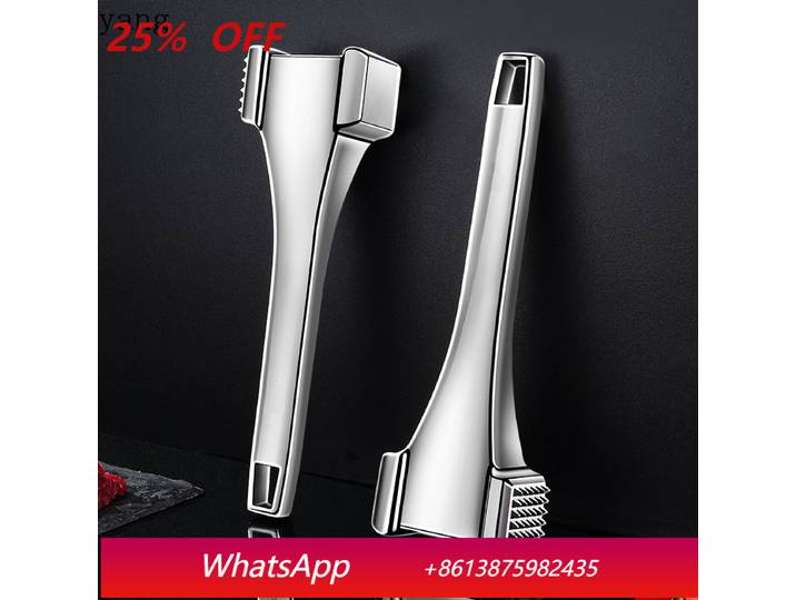Marteau à steak LMM Deluxe en acier inoxydable, outils de cuisine ergonomiques avec attendrisseur de viande