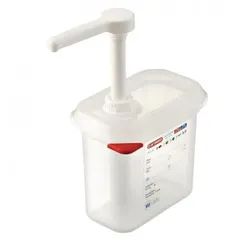 ARAVEN Saucenspender GN 1/9 Transparent 1,5 L Polypropylen1,5 176x108x190mm
