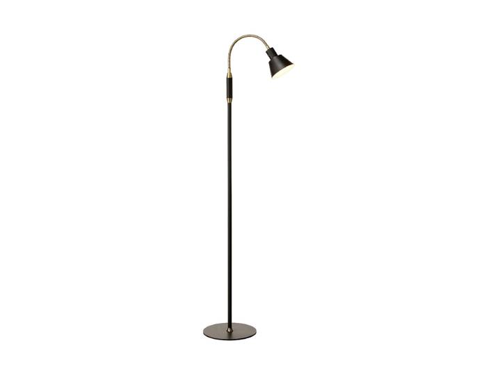 Single LED Design Stehlampe Space Schwarz, Brass Halo Design