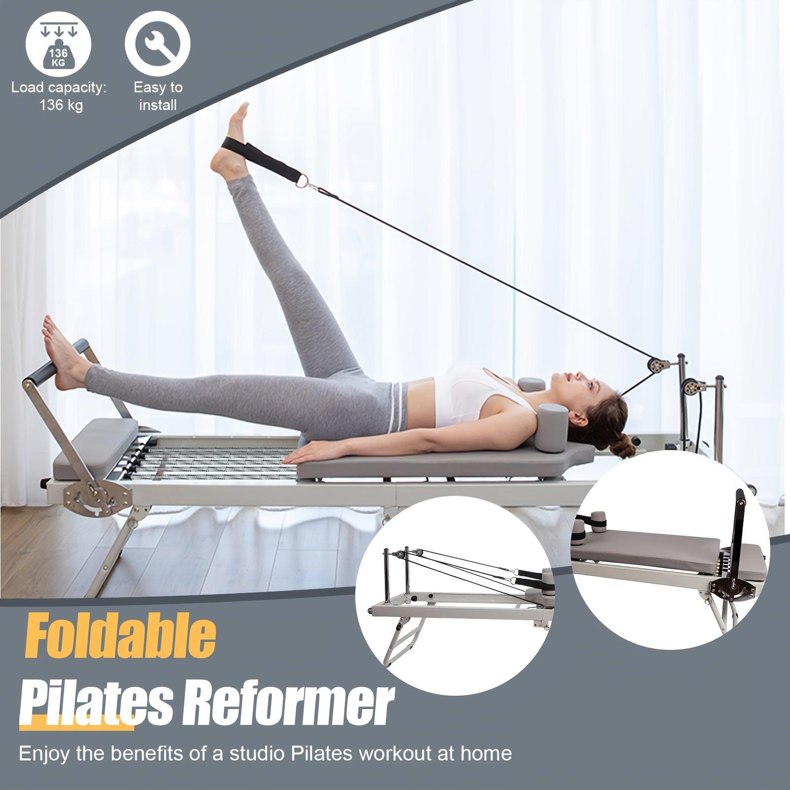 Pilates-Gerät - Pilates-Reformer - Pilates-Maschine - Fitnessgerät - Core-Trainer - Klappbar und kompakt
