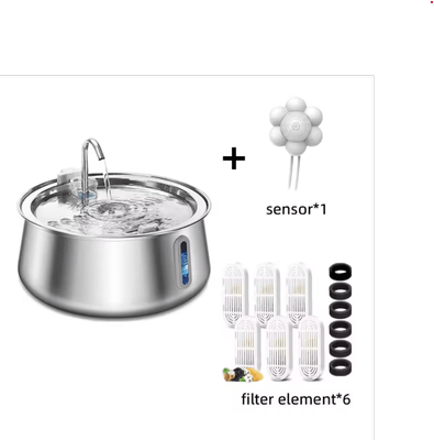 Inspire Picks 4L Stainless Steel Cat Water Fountain With Multi Layer Filtration System premium Version