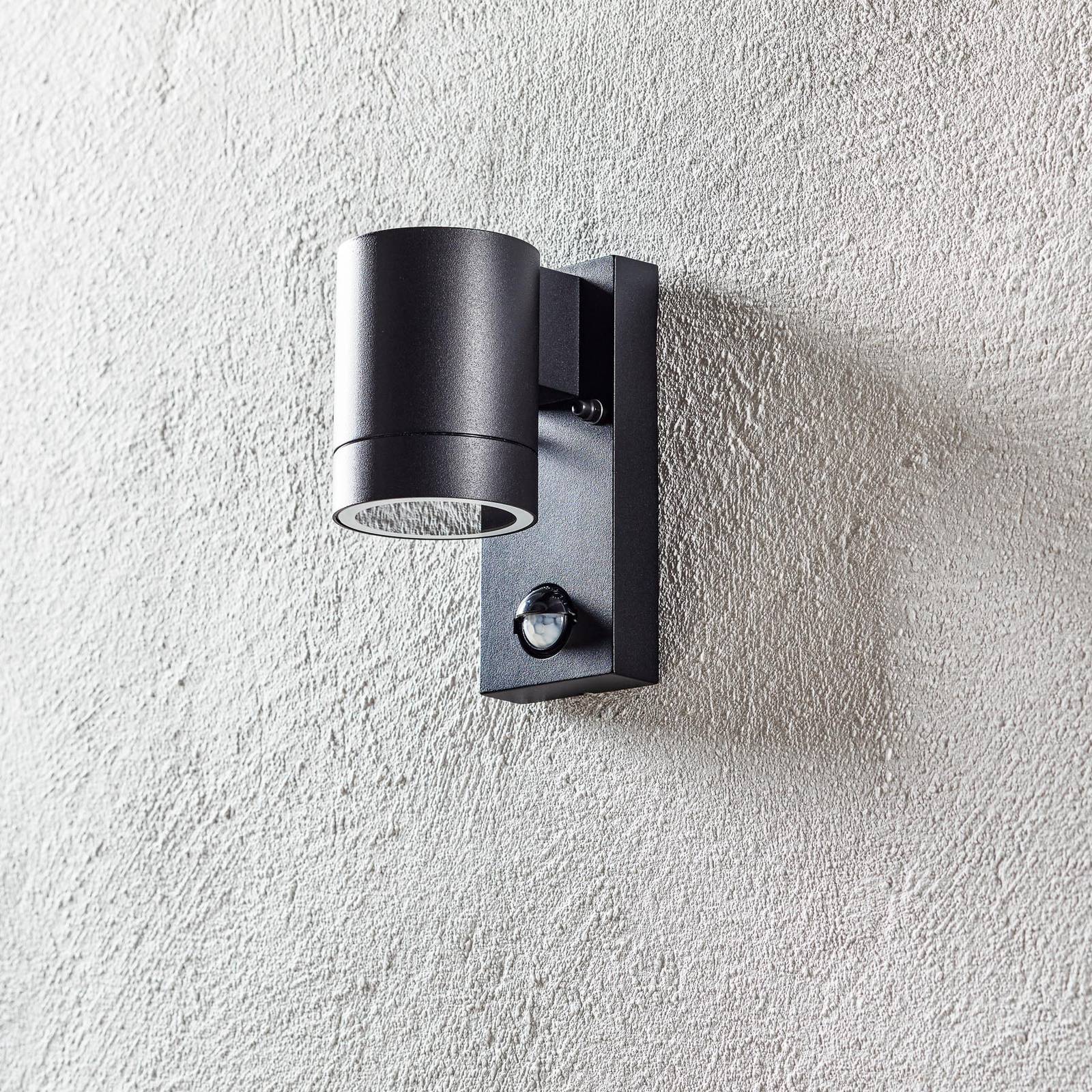Nordlux Outdoor Sensor Wall Light TIN Maxi, Black, metal, Modern, Outdoor Wall Light
