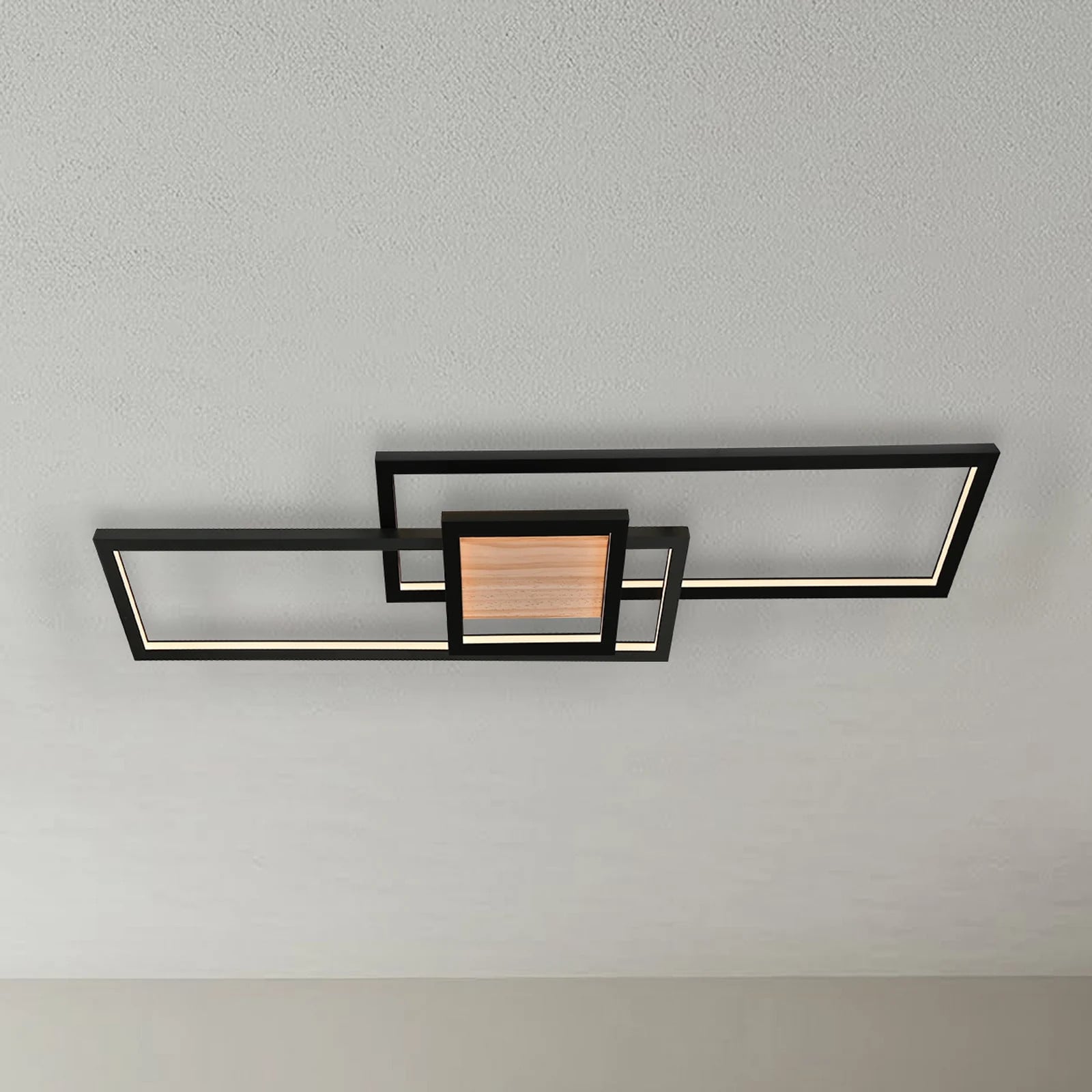 Lindby Emiljan LED Plafondlamp - Zwart - Modern - Dimbaar