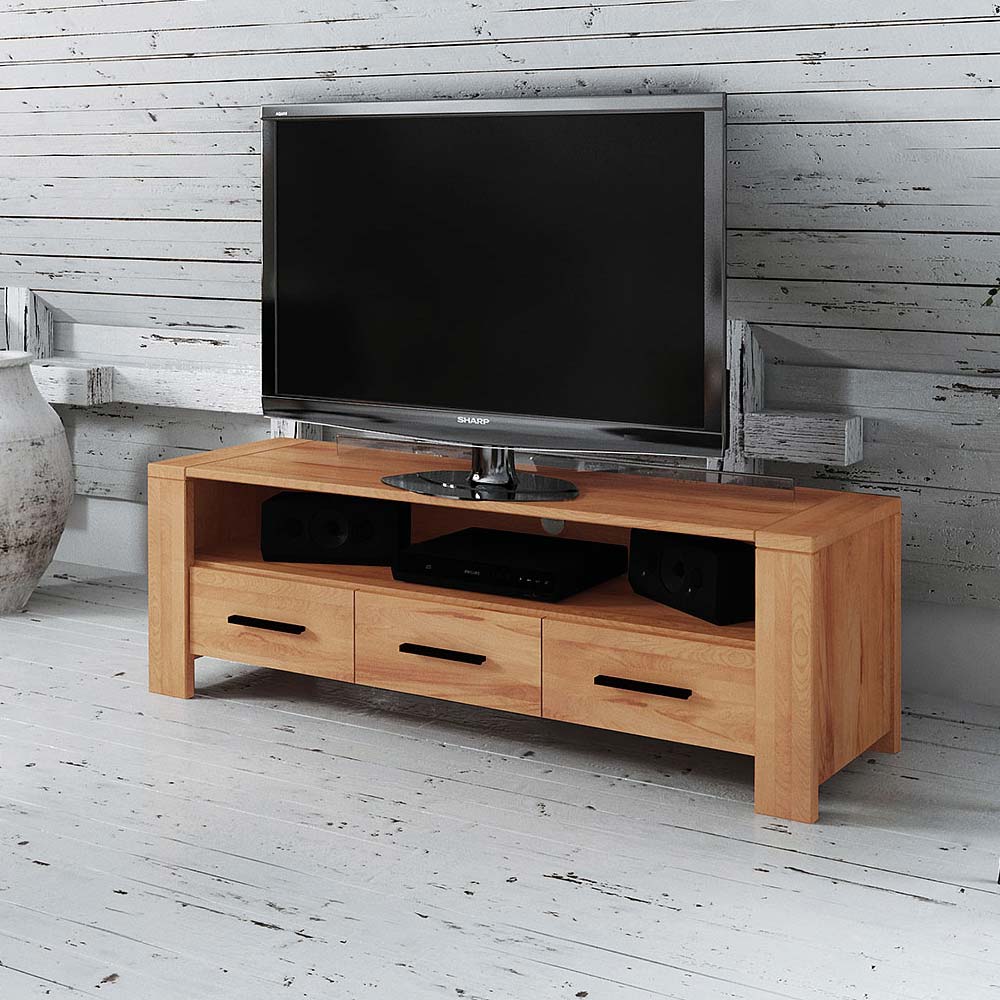 Pharao24.de Fernsehmöbel aus Kernbuche Massivholz 50 cm hoch