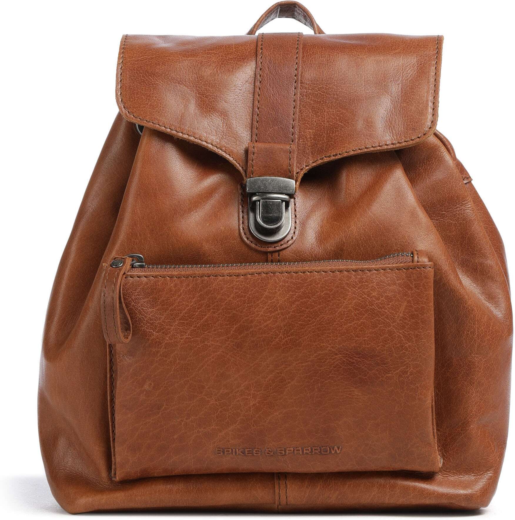 Spikes & Sparrow Bronco Tamara Rucksack aus Leder, braun