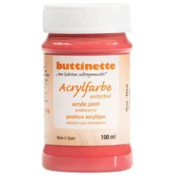 buttinette Acrylfarbe wetterfest in verschiedenen Farbtönen, 100 ml