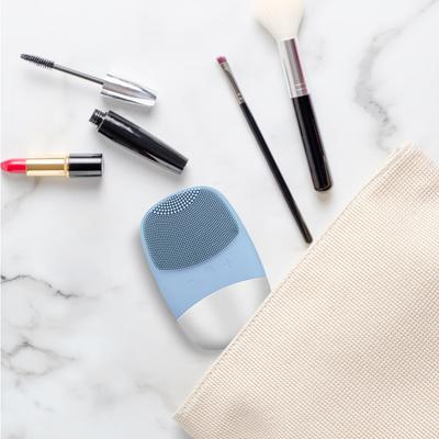 CreateConfidence Brush Sonic Electric Facial Cleanser, Electric Face Cleansing Brush Skin Care Tools, Scrubber Massager For Radiant Skin green