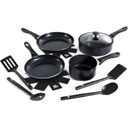 BK Vivid 11 delige pannenset - keramisch - inductie - PFAS-vrij, Pfannenset + Topfset, Schwarz