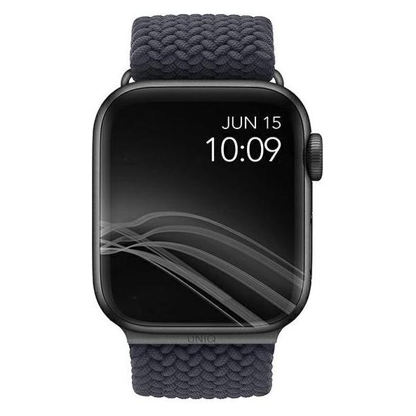 Uniq Aspen Bracelet Tresse Apple Watch 44 42mm Gris Granite (42 mm, 44 mm, 45 mm, polyester threads, Weavex) (8886463676417)