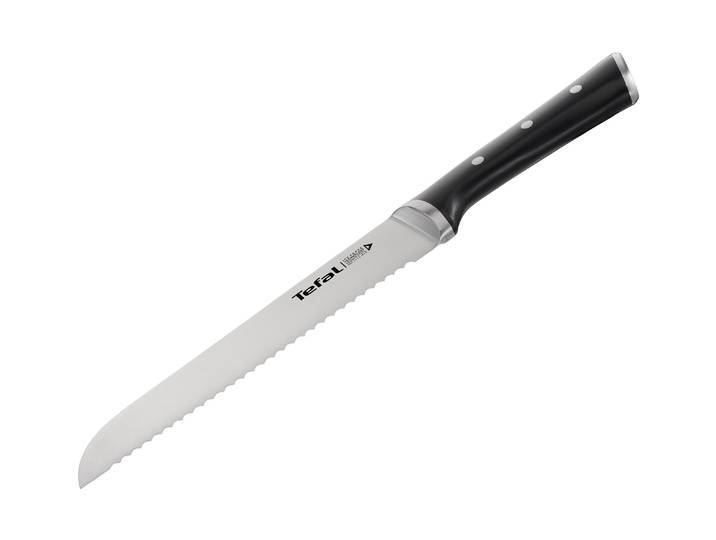 Brotmesser TEFAL Tefal Brotmesser Ingenio Ice Force , silber (silberfarben), Edelstahl, Kochmesser, Brotmesser, Gezahnt