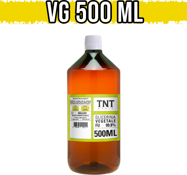 TNT Vape Glicerina Vegetale 500ml Full Vg