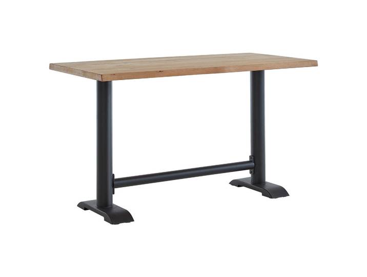 Valdera Bartisch, Eiche, Holz, Eiche, massiv, rechteckig, Kufe, Säule, rund, 80x93x160 cm, Esszimmer, Tische, Stehtische