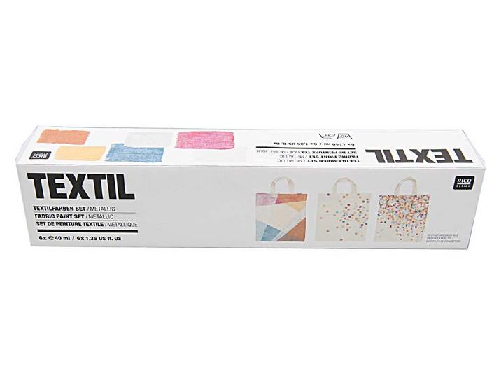 Rico Design Textilfarbset Metallic