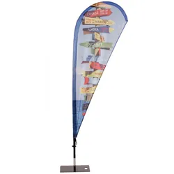 Beachflag Glasfaser Wind/TropfenForm Large