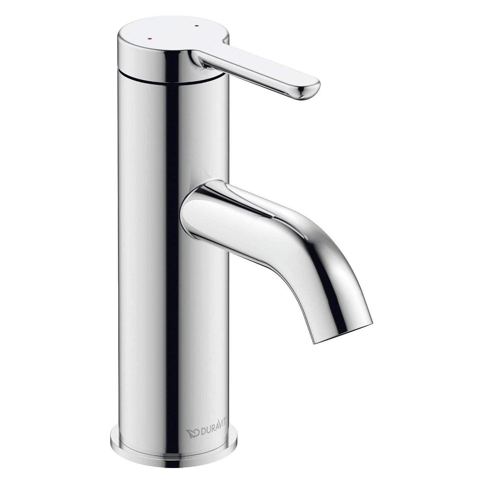 Duravit Einhebel-Waschtischmischer C.1 S ohne Zugstangen-Ablaufgarnitur chrom (C11010002010)