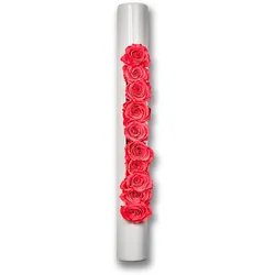 Flowerbox Infinity-Bloom bigTube - weiß/hellrot - 65x7,5 cm