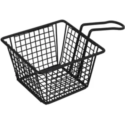 Excellent Houseware, Serviergeschirr, 8er-Set Pommes Servierkörbchen, schwarz
