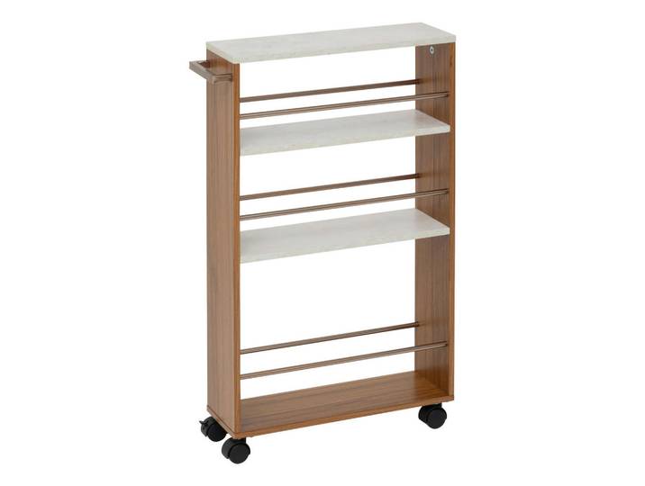 5five Simply Smart Küchenwagen auf Rollen Come Braun 49,6/15/78 cm, 15x78x49.6 cm, Esszimmer, Servierwagen