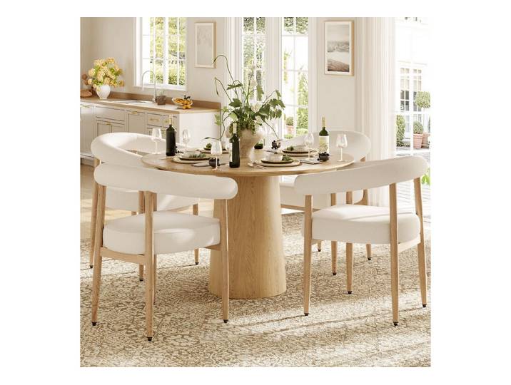 STILVORA Esszimmerstuhl 4-teiliges Relaxsessel Polsterstuhl für Küche & Wohnzimmer (Polsterstuhl, Metallgestell, modern, 4 St), Plüschstoff, Schaumfüllung, ergonomisch, stabil, langlebig, rutschfest