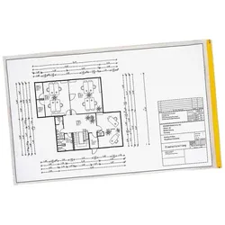 EICHNER 10 Planschutztaschen DIN A1 mit UV Schutz transparent, 65x90 cm
