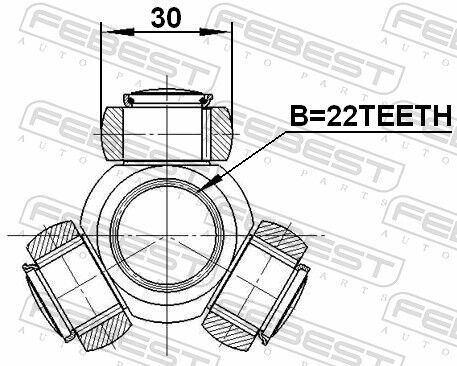 Febest Tripodestern, Antriebswelle 2116cak Für Ford