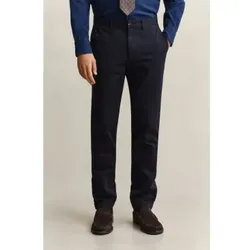 Gant für Herren. 1501005 Marineblaue Slim Fit Smart Chino-Hose (32/32), Lässig, Baumwolle, Klassisch