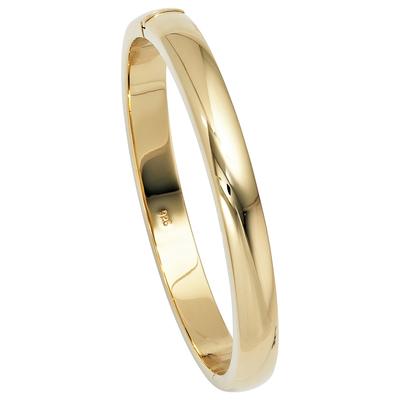 Armreif JOBO, gold (goldfarben), Armbänder, Damen, Silber 925 (Sterlingsilber), Armreif, oval 925 Silber vergoldet