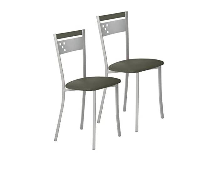 ASTIMESA SCCABGR Zwei Küchenstühle, Metall, Graphit, Sitzhöhe 45 cm