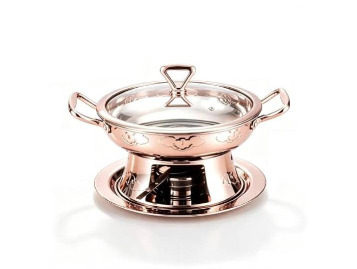 wärmebehälter Deckelloser runder Chafing Dish, Chafing Dish-Set Sets aus Edelstahl-Chafers und Buffetwärmern mit Pfannen und Brennstoffhaltern
