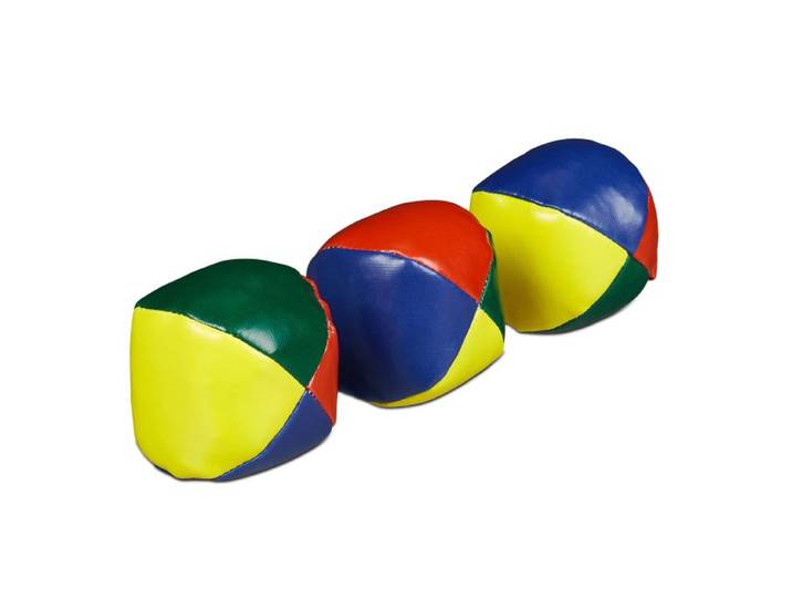 Relaxdays Balle de jonglage en lot de 3