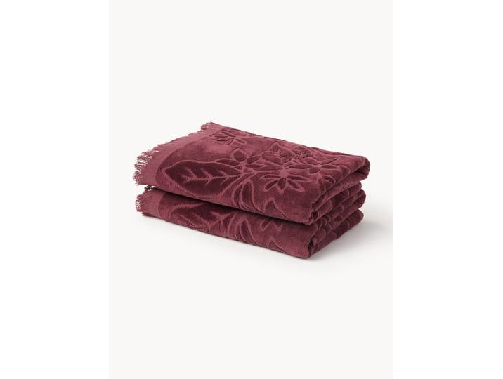 Serviette de toilette en velours Rosaria, tailles variées