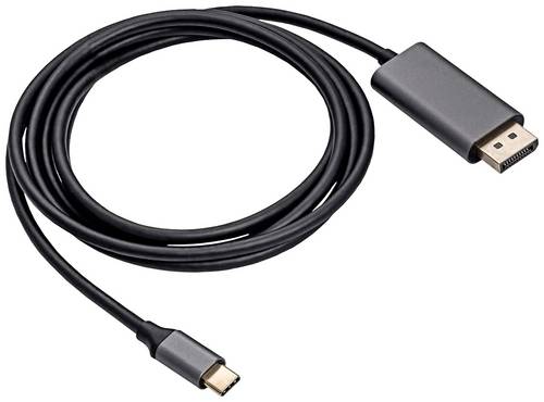 Akyga Anschlusskabel USB-C Stecker, DisplayPort Stecker 1.80m Schwarz AK-AV-16 USB-C Kabel