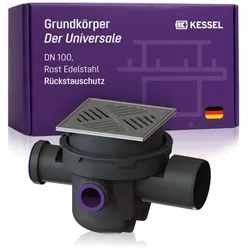 Kessel Grundkörper Der Universale 27621 DN 100, Schlitzrost, Kunststoff, schwarz