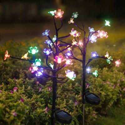 Modern Harvest Tools & Trends RGB LED Solar Flower Light: Stunning Garden Decoration For Landscape & Backyard Multicolor